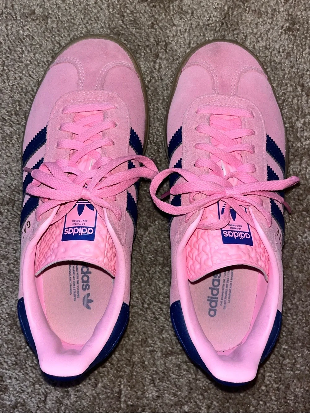 Adidas Gazelle Bold Platform Sneakers Pink Suede Gum Sole Women’s 5.5 H06122